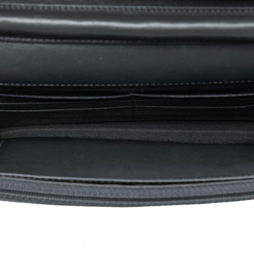 Chanel CC Matelassé Metallic Cuir verni Striped Wallet on Chain