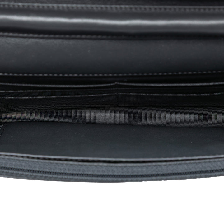 Chanel CC Matelassé Metallic Cuir verni Striped Wallet on Chain