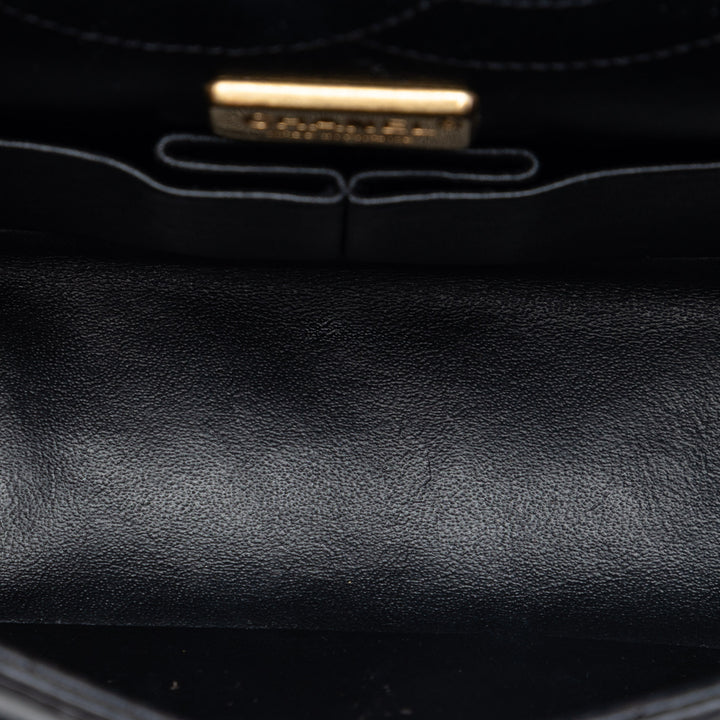 Chanel Matelassé vieilli Reissue 2.55 Lucky Charms Double rabat 225 Cuir de veau Noir