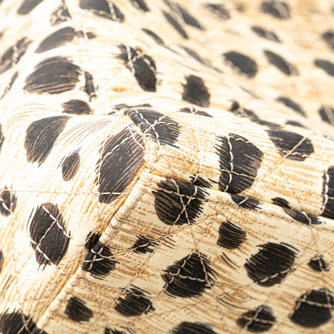 Medium Canvas Cannage Leopard Print Lady Dior Brown - Gaby Paris