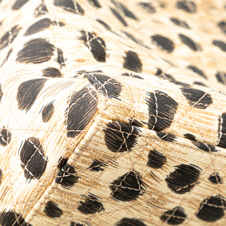 Medium Canvas Cannage Leopard Print Lady Dior Brown - Gaby Paris