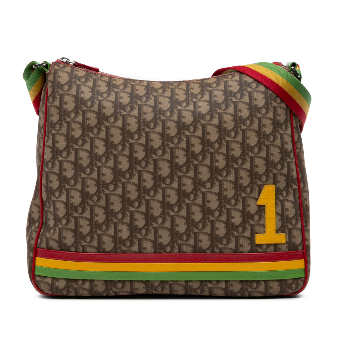 Diorissimo Trotter Coated Canvas Rasta Crossbody Brown - Gaby Paris