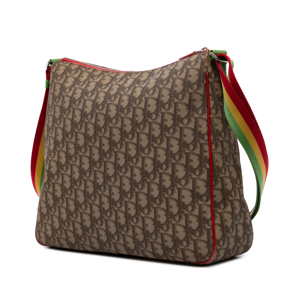 Diorissimo Trotter Coated Canvas Rasta Crossbody Brown - Gaby Paris
