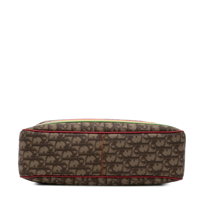 Diorissimo Trotter Coated Canvas Rasta Crossbody Brown - Gaby Paris