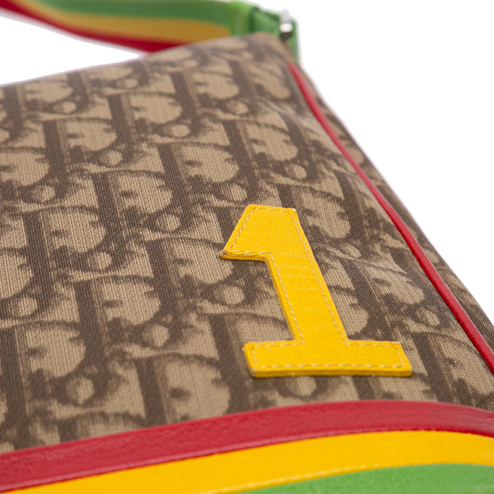 Diorissimo Trotter Coated Canvas Rasta Crossbody Brown - Gaby Paris