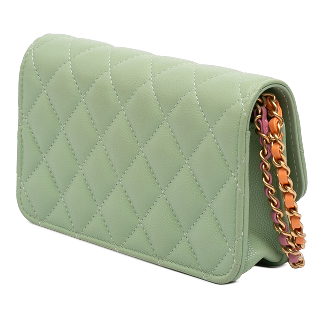 Chanel Mini CC Matelassé Caviar Pochette avec chaîne
