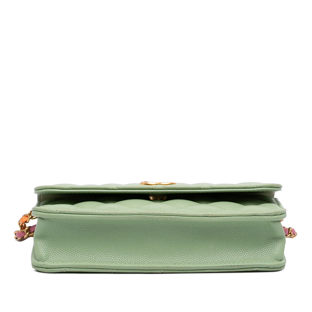 Chanel Mini CC Matelassé Caviar Pochette avec chaîne