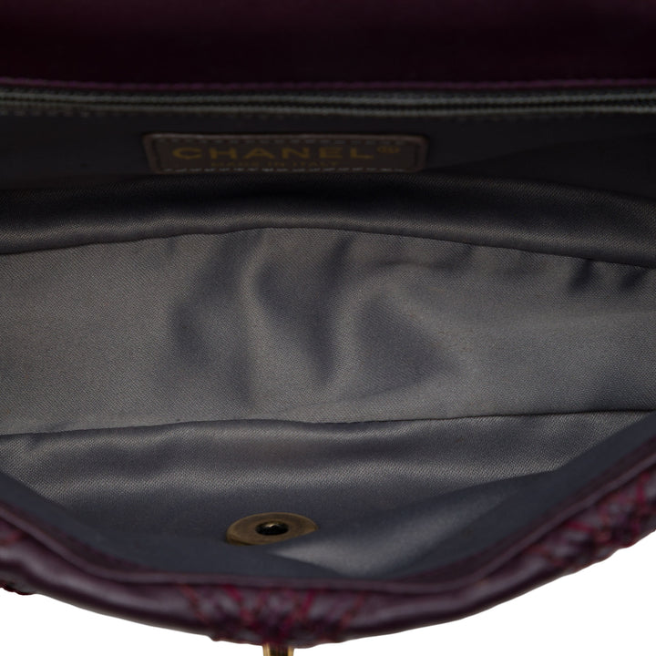 Chanel Paris Bombay CC Triptych à rabat Petit Cuir de veau Violet – vue 4 – GABY PARIS