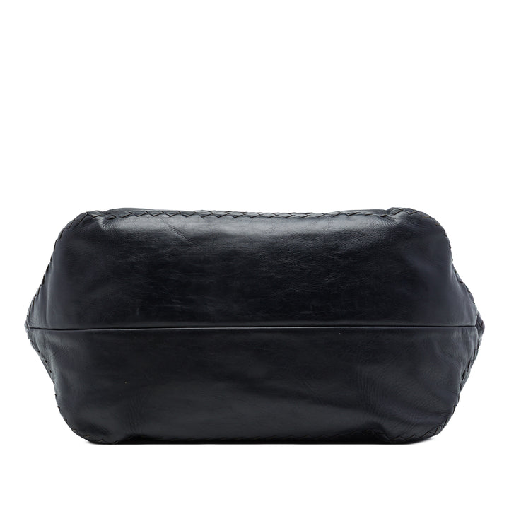 Bottega Veneta Intrecciato à finitions Souple Cabas nappa Bleu – vue 3 – GABY PARIS