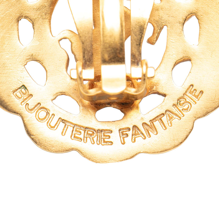 Hermès Doré Plated Bijouterie Fantaisie Clip on Boucle d’oreilles Doré – GABY PARIS Authentique