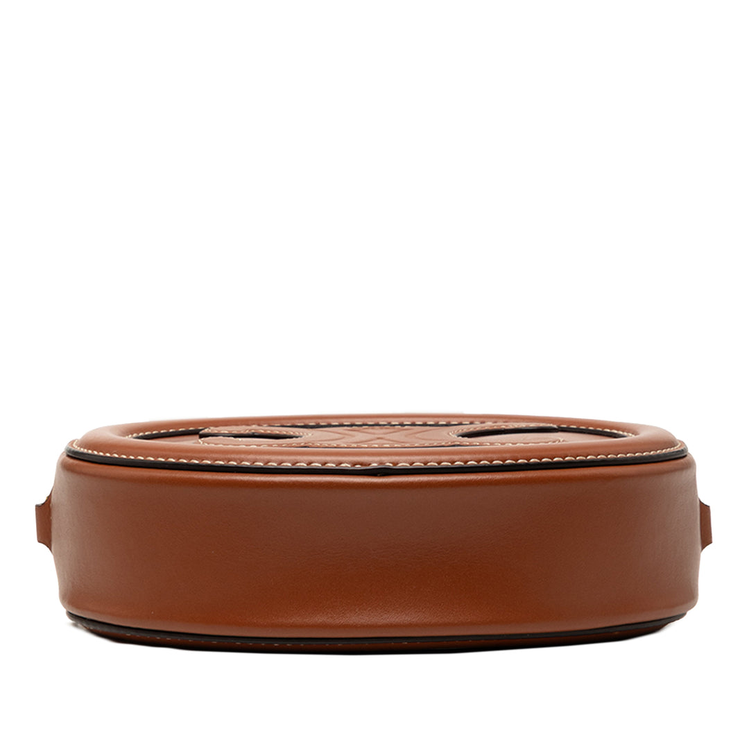 Celine Small Cuir de veau Cuir Triomphe Oval Sac porté croisé
