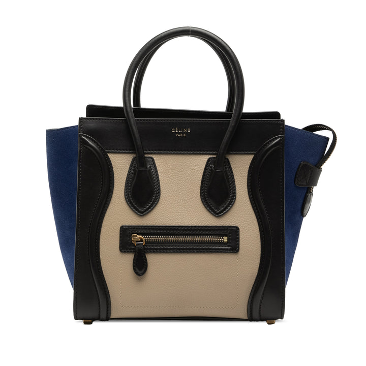 Celine Tricolore et Luggage Cabas Micro Cuir de veau