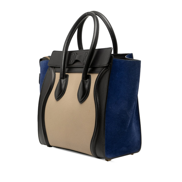 Celine Tricolore et Luggage Cabas Micro Cuir de veau