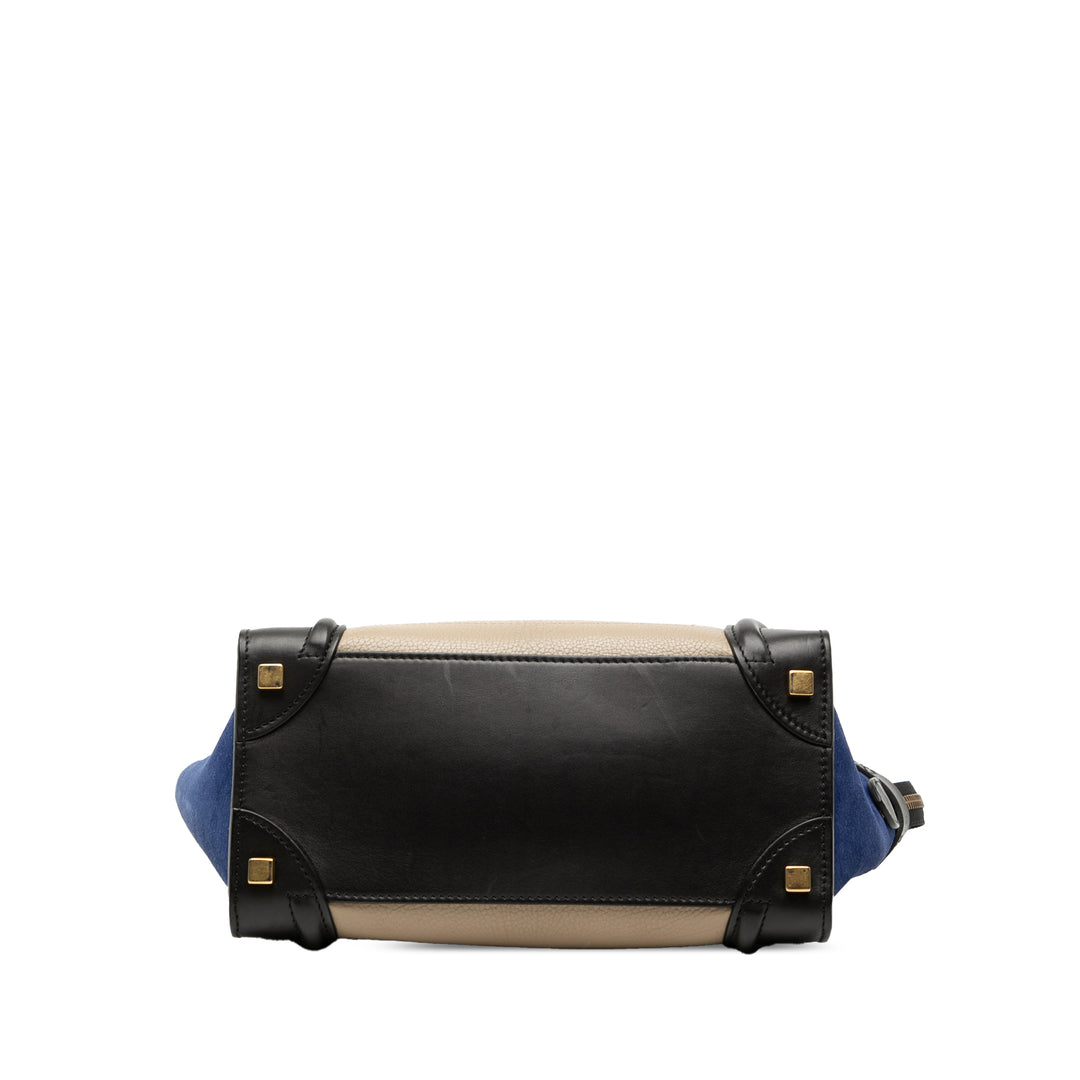 Celine Tricolore et Luggage Cabas Micro Cuir de veau