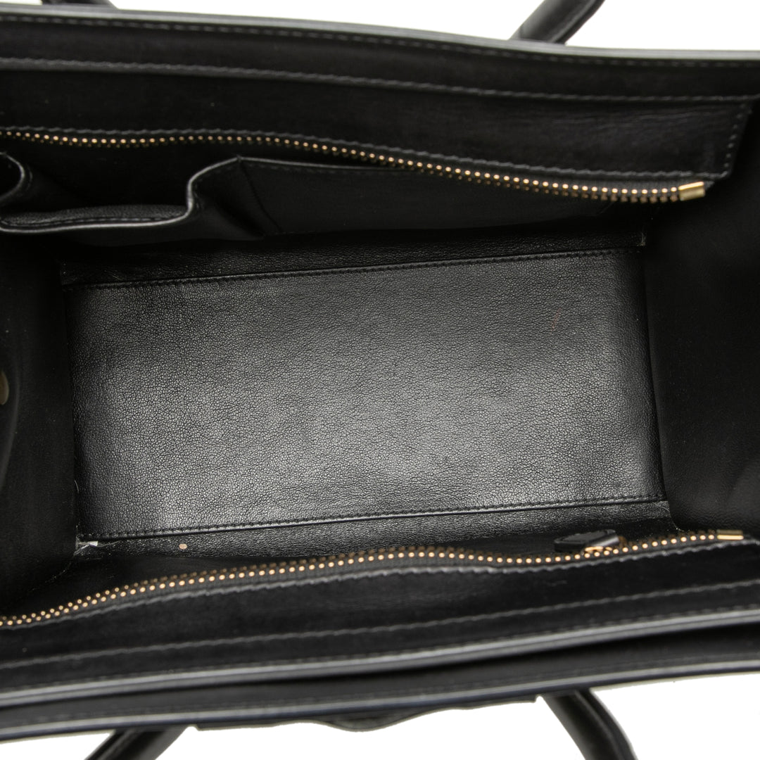 Celine Tricolore et Luggage Cabas Micro Cuir de veau