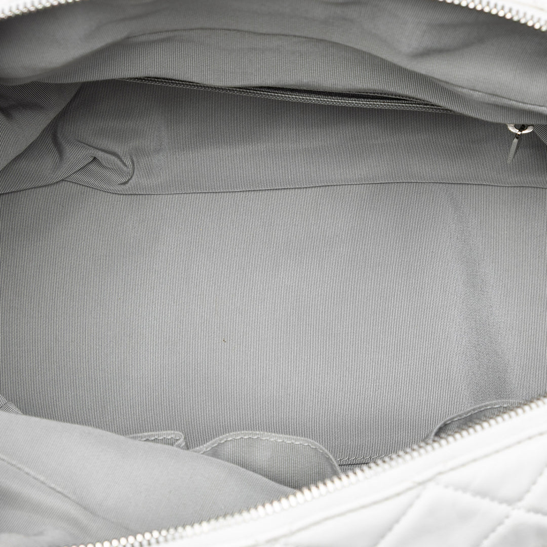 CC Armature Cabas Cuir d'agneau Blanc