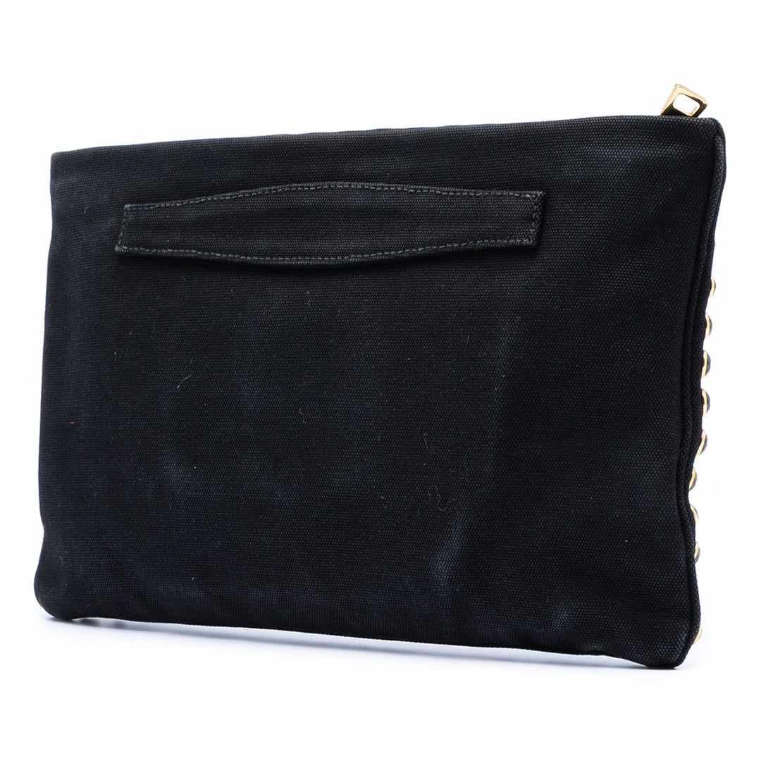 Prada Toile Canapa clouté Vernice Pochette
