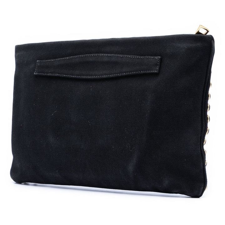Prada Toile Canapa clouté Vernice Pochette