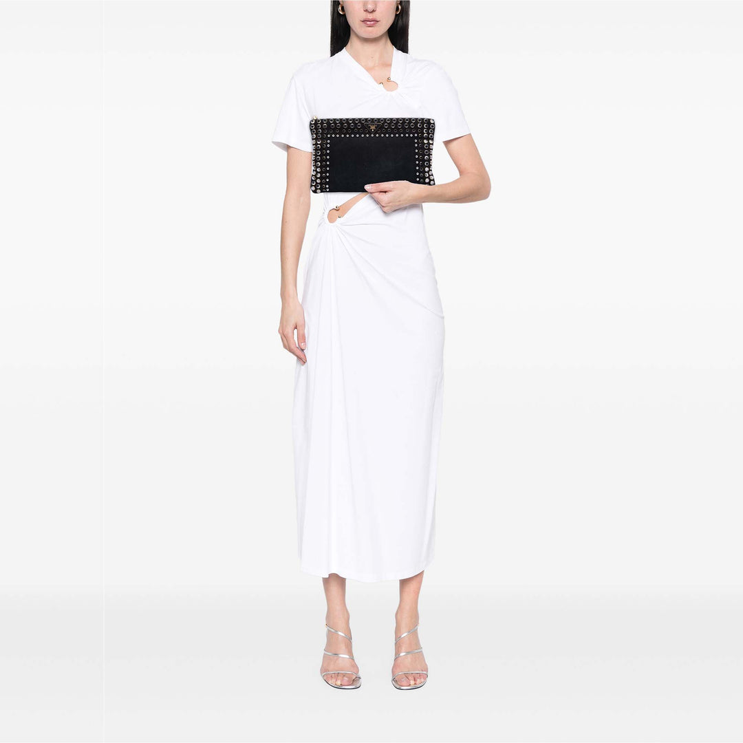 Prada Toile Canapa clouté Vernice Pochette