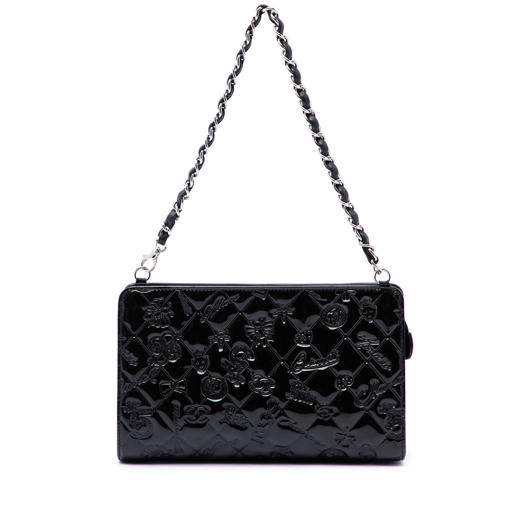 Chanel Pochette Matelassé embossé Lucky Symbols Noir – vue principale – GABY PARIS