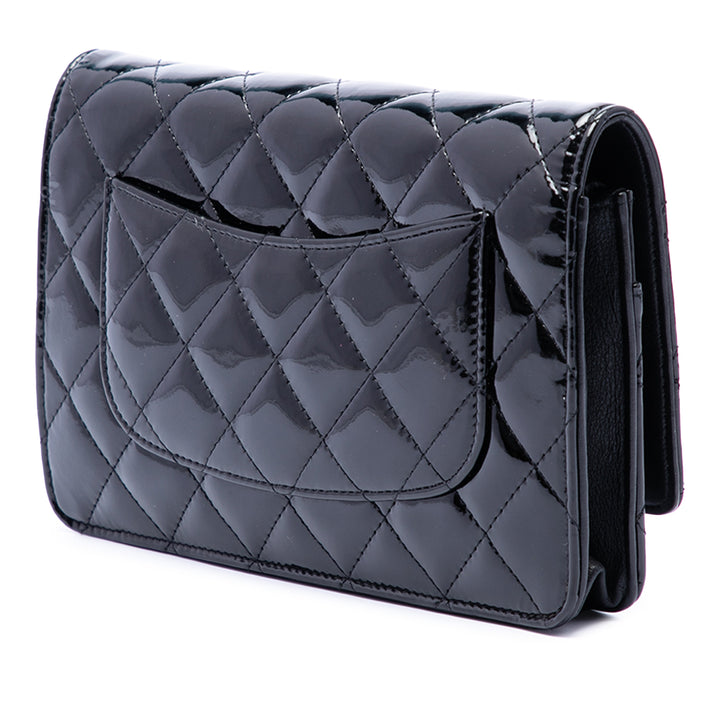 Chanel CC Matelassé Cuir verni Wallet on Chain