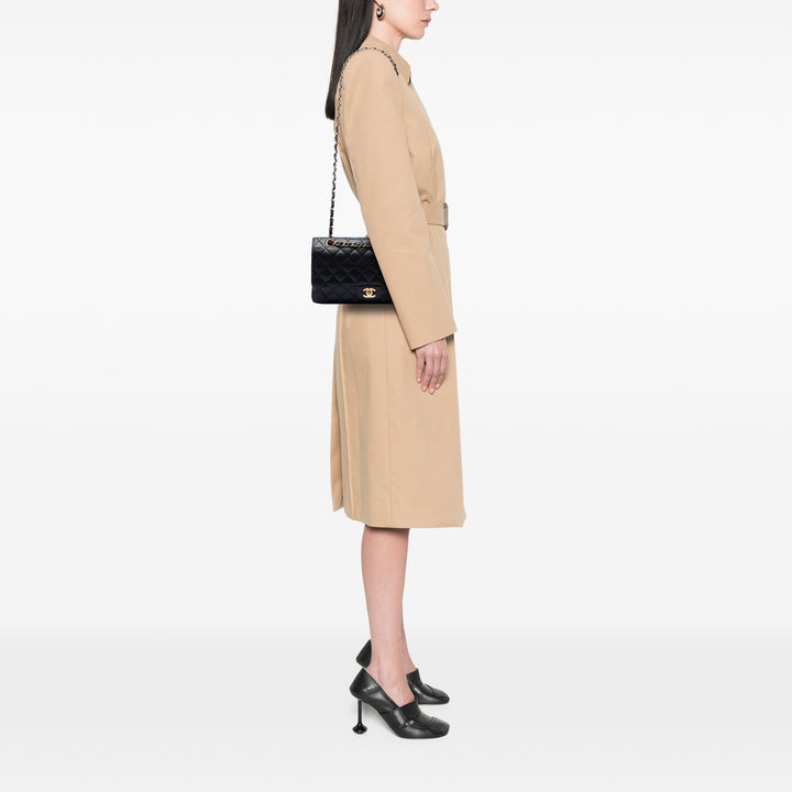 Classic Double rabat Moyen Cuir caviar Noir