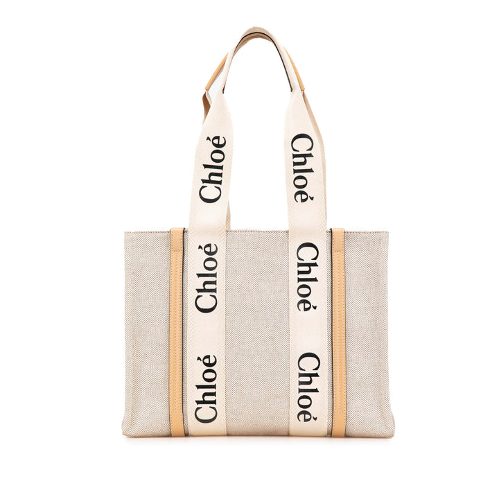Medium Canvas Woody Tote Brown - Gaby Paris