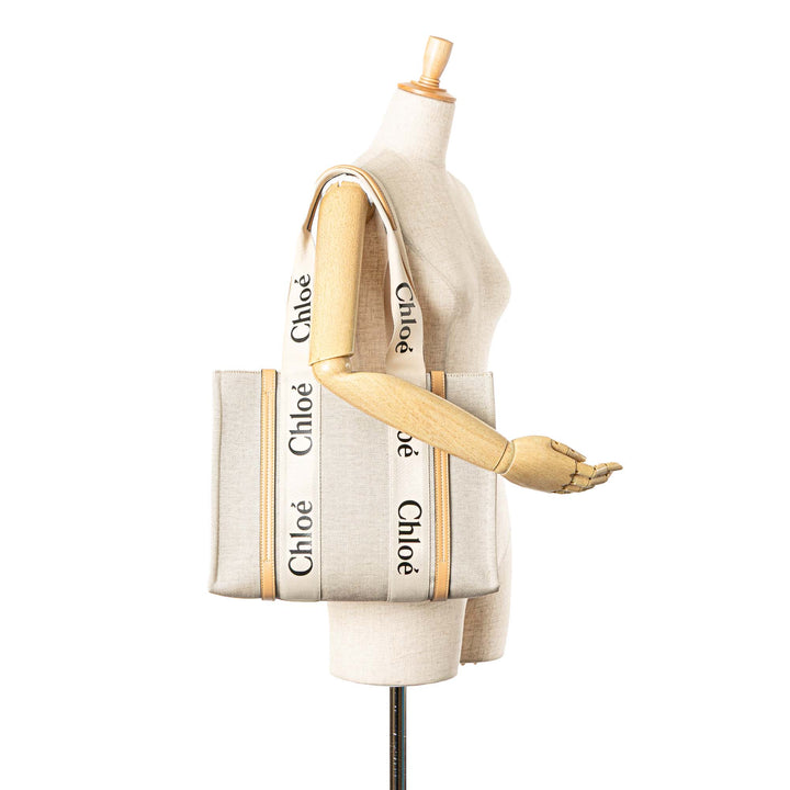 Medium Canvas Woody Tote Brown - Gaby Paris