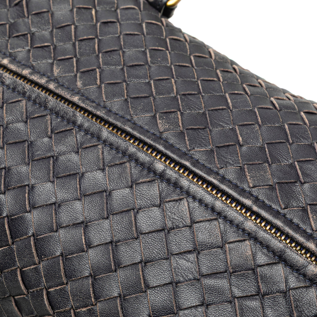 Nappa Intrecciato Montaigne Handbag Black - Gaby Paris