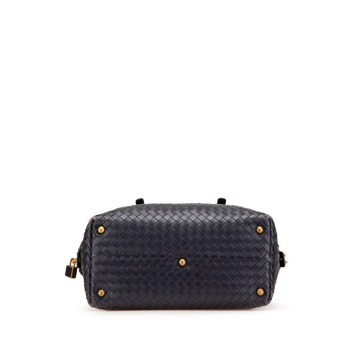 Nappa Intrecciato Montaigne Handbag Black - Gaby Paris