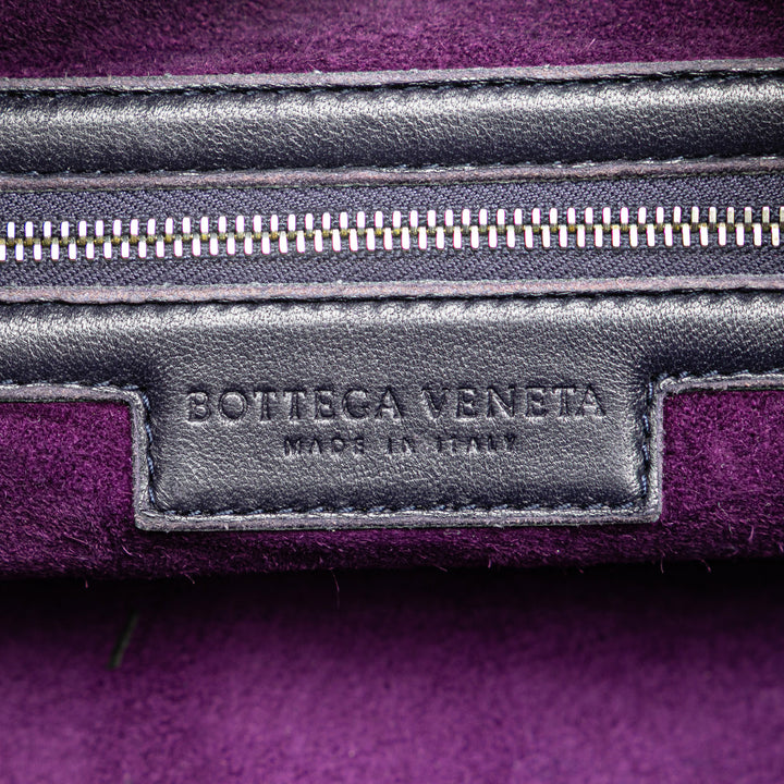Nappa Intrecciato Montaigne Handbag Black - Gaby Paris