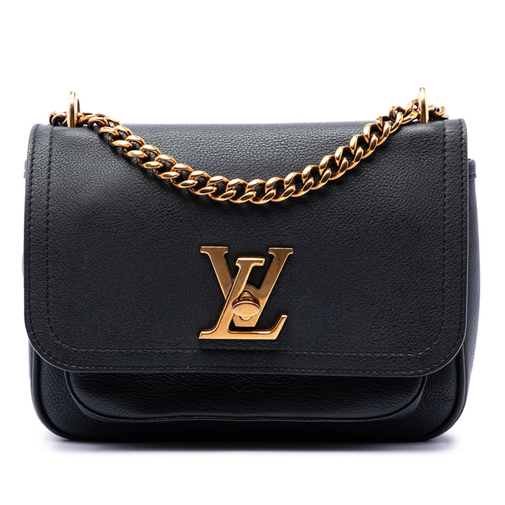 Lockme Chaîne Sac Cuir de veau Noir