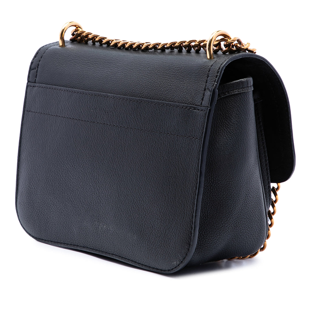 Lockme Chaîne Sac Cuir de veau Noir