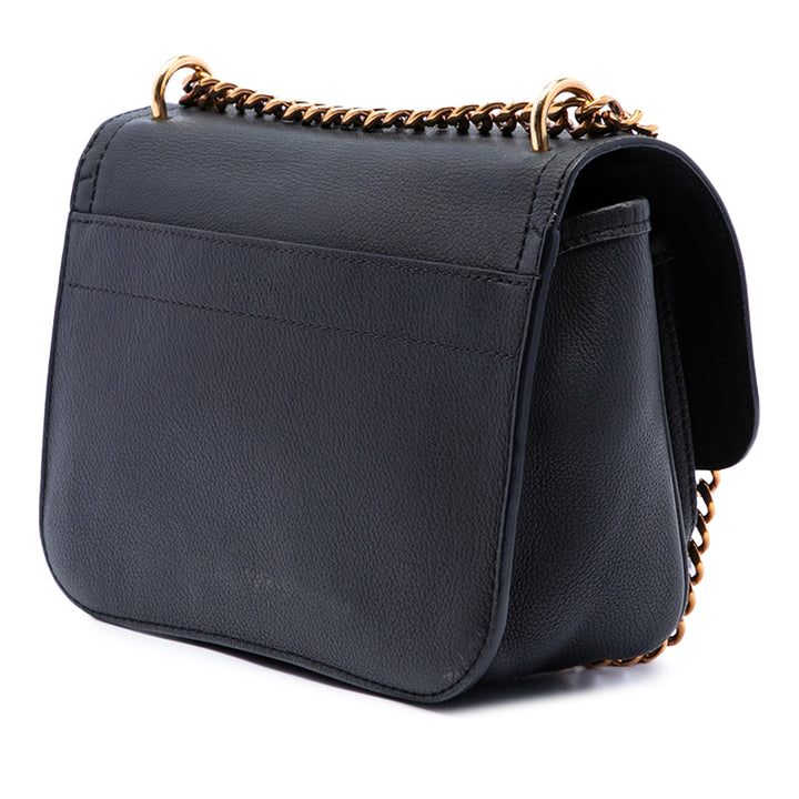 Lockme Chaîne Sac Cuir de veau Noir