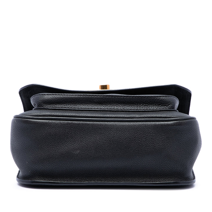 Lockme Chaîne Sac Cuir de veau Noir