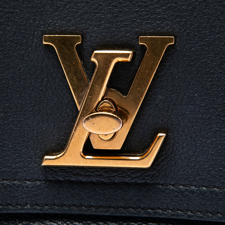 Lockme Chaîne Sac Cuir de veau Noir
