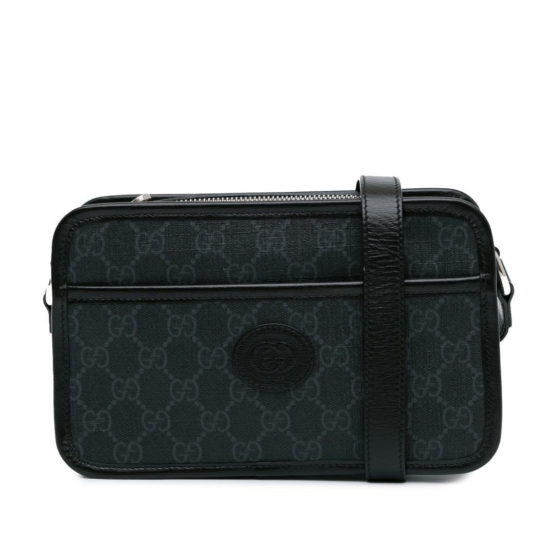 GG Supreme Interlocking GG Crossbody Black - Gaby Paris