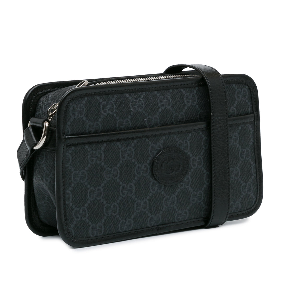 GG Supreme Interlocking GG Crossbody Black - Gaby Paris