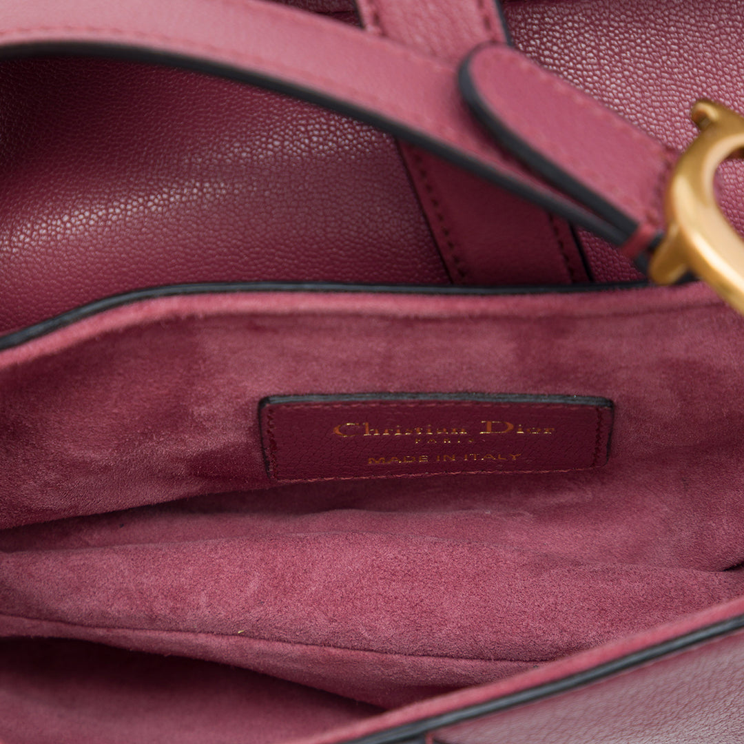 Dior Mini Cuir de chèvre Saddle Sac
