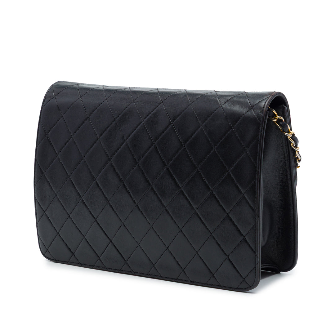 Chanel Medium CC Matelassé Cuir d’agneau Simple rabat