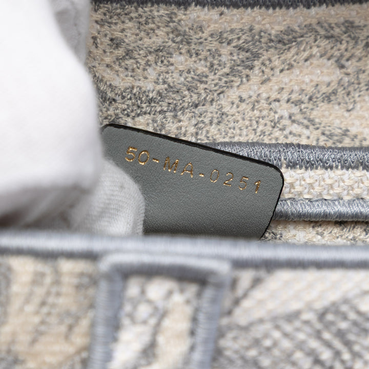 Dior Toile brodé Toile de Jouy Saddle Sac