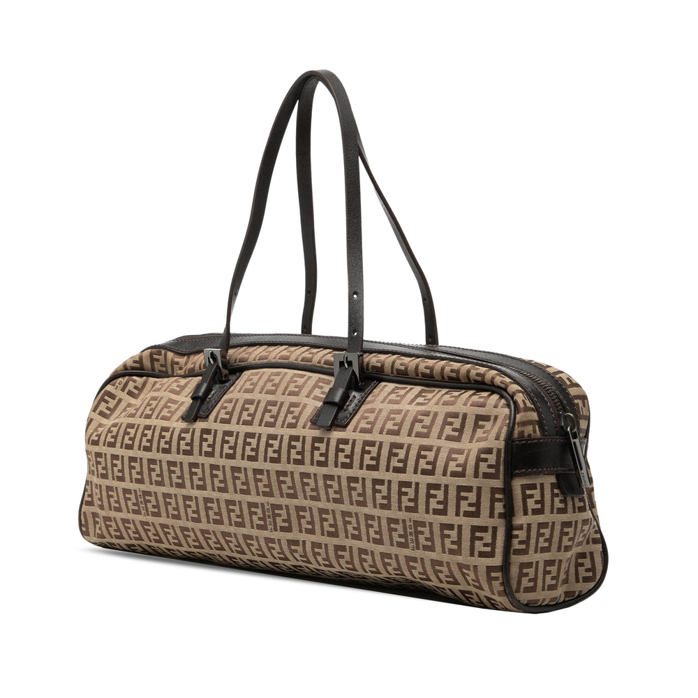 Fendi Sac à main Zucchino Marron – vue 2 – GABY PARIS