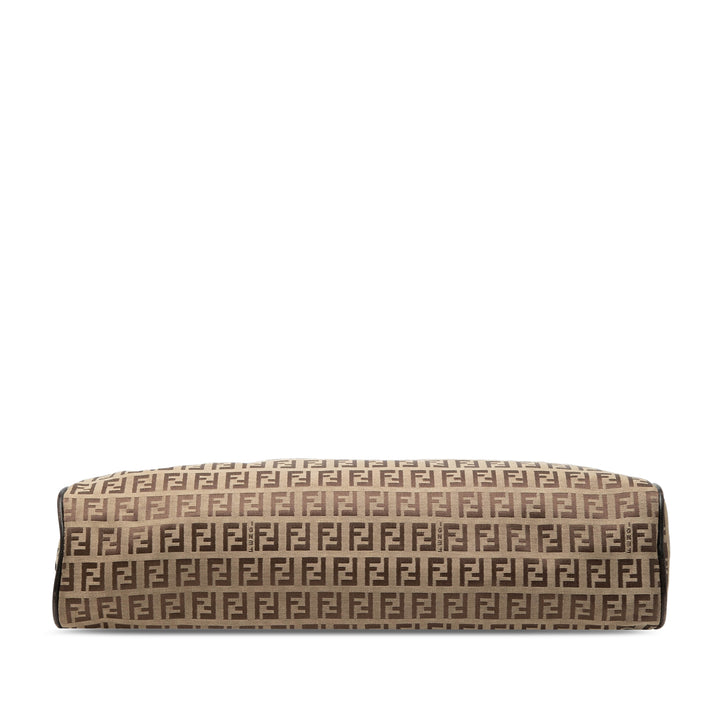 Fendi Sac à main Zucchino Marron – vue 3 – GABY PARIS