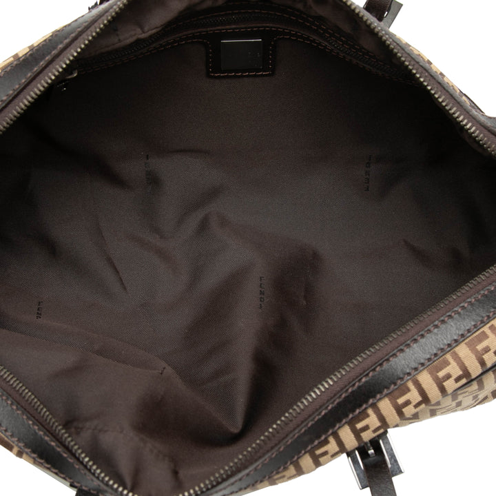 Fendi Sac à main Zucchino Marron – vue 4 – GABY PARIS
