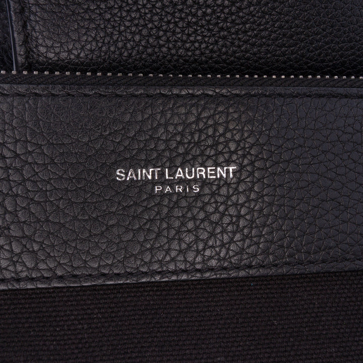Small Grained Calfskin Supple Sac De Jour Satchel Black - Gaby Paris