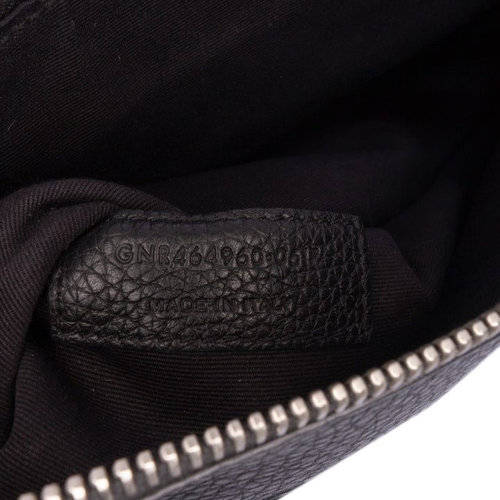 Small Grained Calfskin Supple Sac De Jour Satchel Black - Gaby Paris