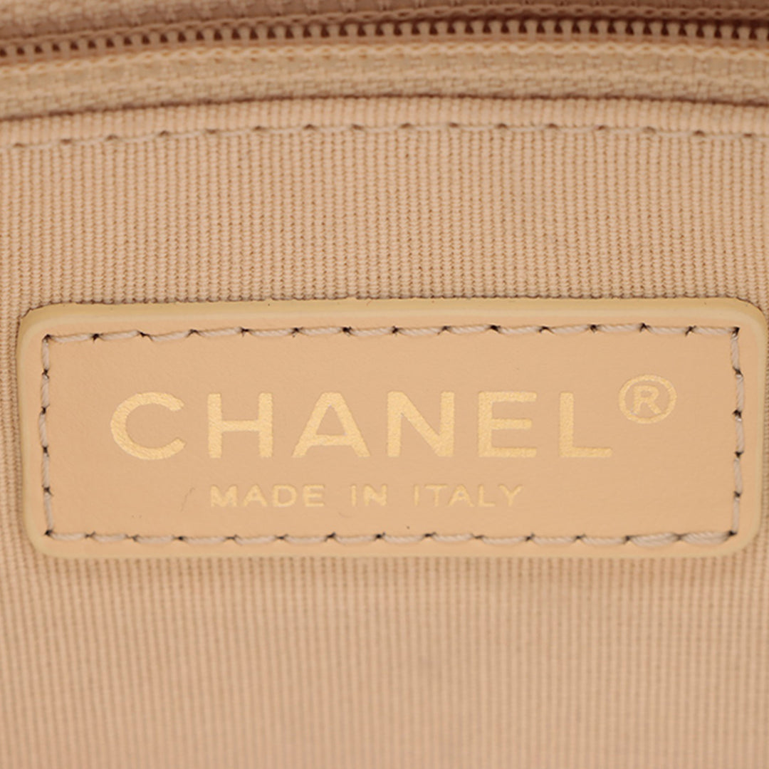 Chanel Mini CC Matelassé Metallic Cuir d’agneau Bowling Sac