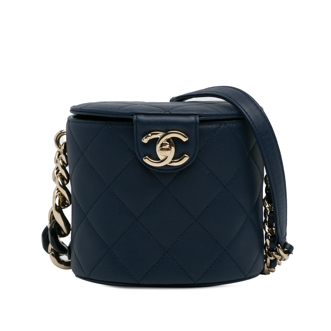 CC Round Vanity Bag Blue - Gaby Paris