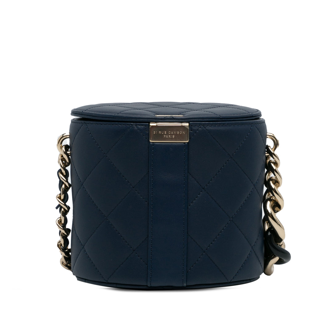 CC Round Vanity Bag Blue - Gaby Paris