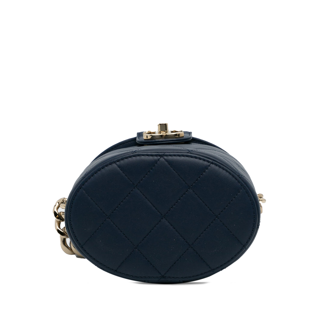 CC Round Vanity Bag Blue - Gaby Paris